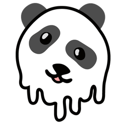 melting face and panda