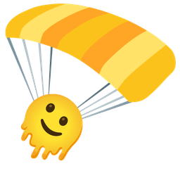 melting face and parachute