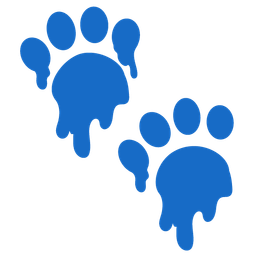 melting face and paw prints