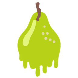 melting face and pear