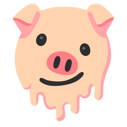 melting face and pig face