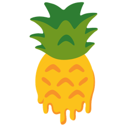 melting face and pineapple