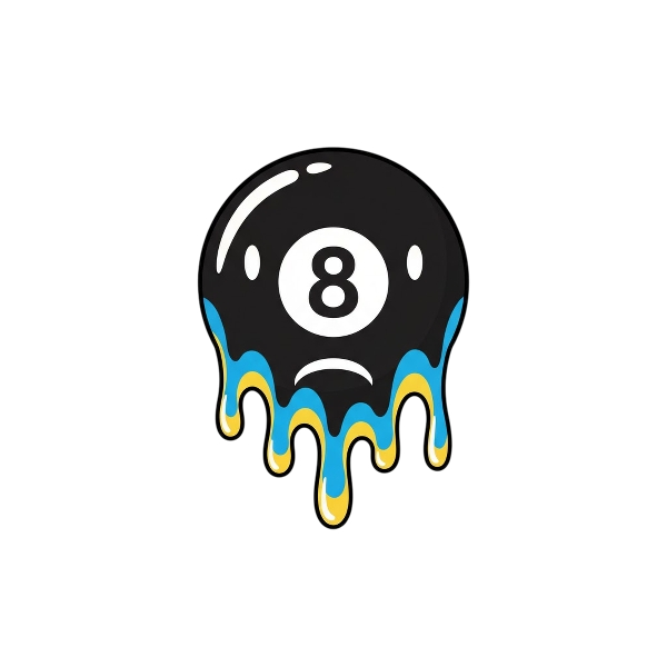 Melting face and Pool 8 ball