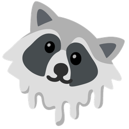 melting face and raccoon