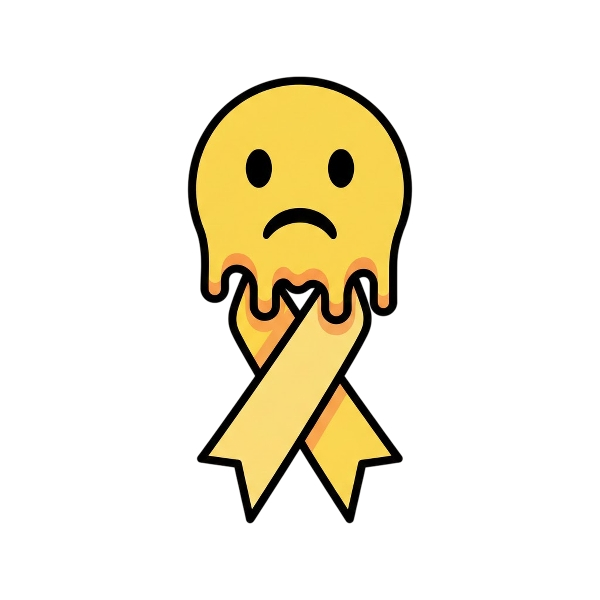 Melting face and Reminder ribbon