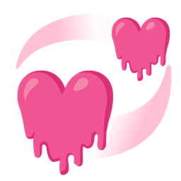 melting face and revolving hearts