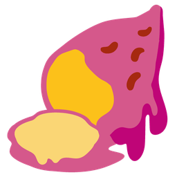 melting face and roasted sweet potato