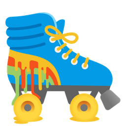 melting face and roller skate