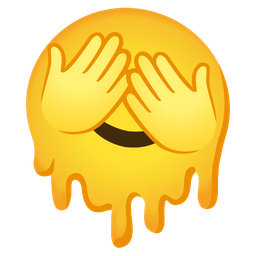 melting face and see-no-evil monkey