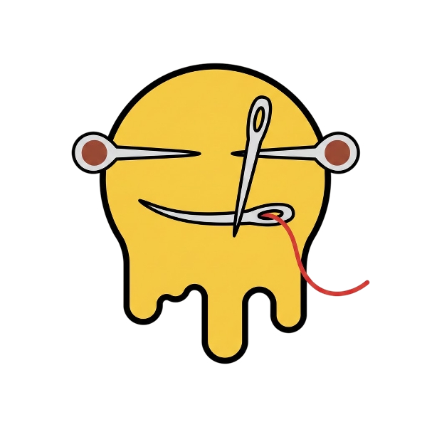 Melting face and Sewing needle