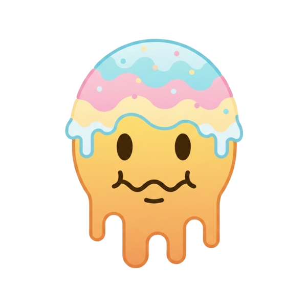 Melting face and Shaved ice