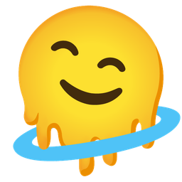 Melting face and Smiling face with halo