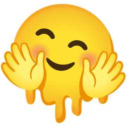 Melting face and Smiling face with open hands