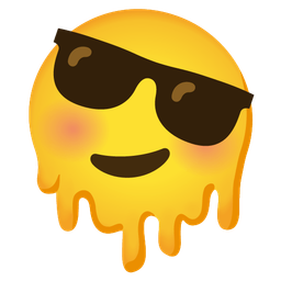 melting face and smiling face with sunglasses