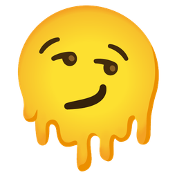 melting face and smirking face