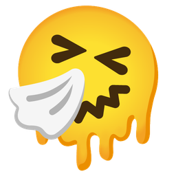 melting face and sneezing face