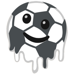 melting face and soccer ball