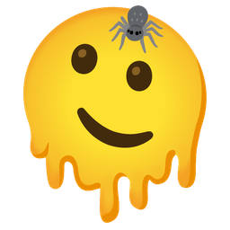 melting face and spider