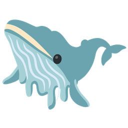 melting face and spouting whale