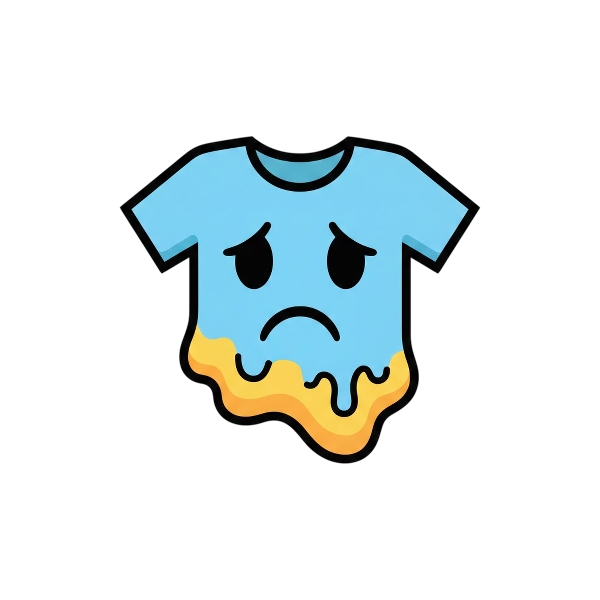 Melting face and T-shirt