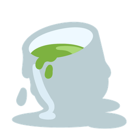 melting face and teacup without handle