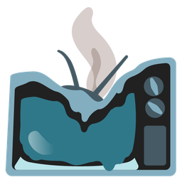 melting face and television