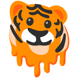 melting face and tiger face