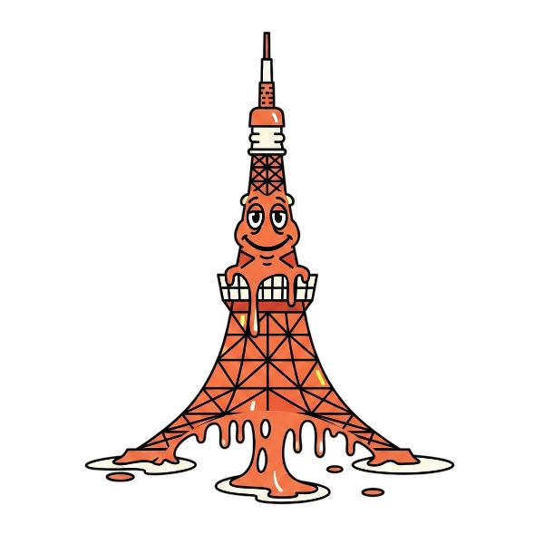 Melting face and Tokyo tower