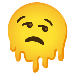 melting face and unamused face