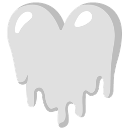 melting face and white heart