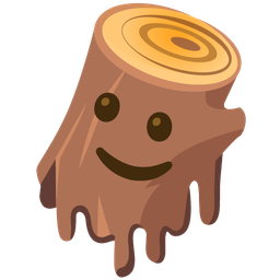 melting face and wood