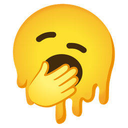 melting face and yawning face