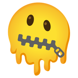 melting face and zipper-mouth face