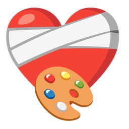 mending heart and artist palette