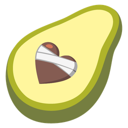 mending heart and avocado
