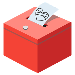 mending heart and ballot box with ballot