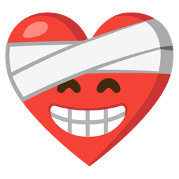 Mending heart and Beaming face with smiling eyes