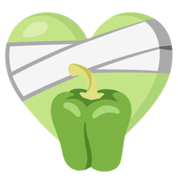 mending heart and bell pepper