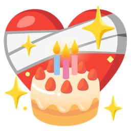 mending heart and birthday cake