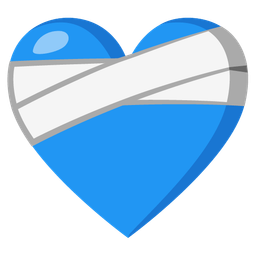 mending heart and blue heart