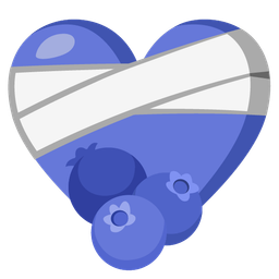 mending heart and blueberries