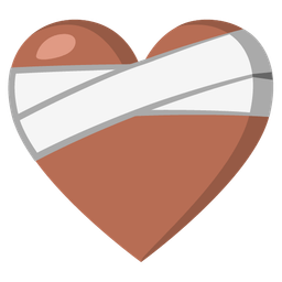 mending heart and brown heart