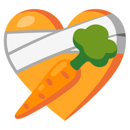 mending heart and carrot