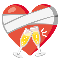 mending heart and clinking glasses