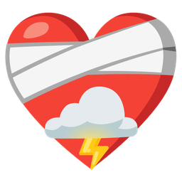 mending heart and cloud with lightning