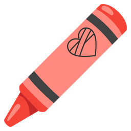 mending heart and crayon