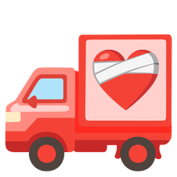 mending heart and delivery truck