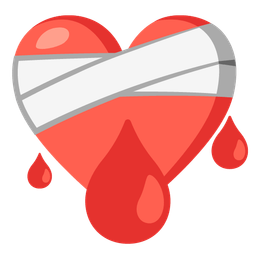 mending heart and drop of blood