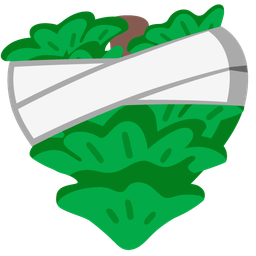 mending heart and evergreen tree