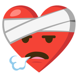 mending heart and face exhaling